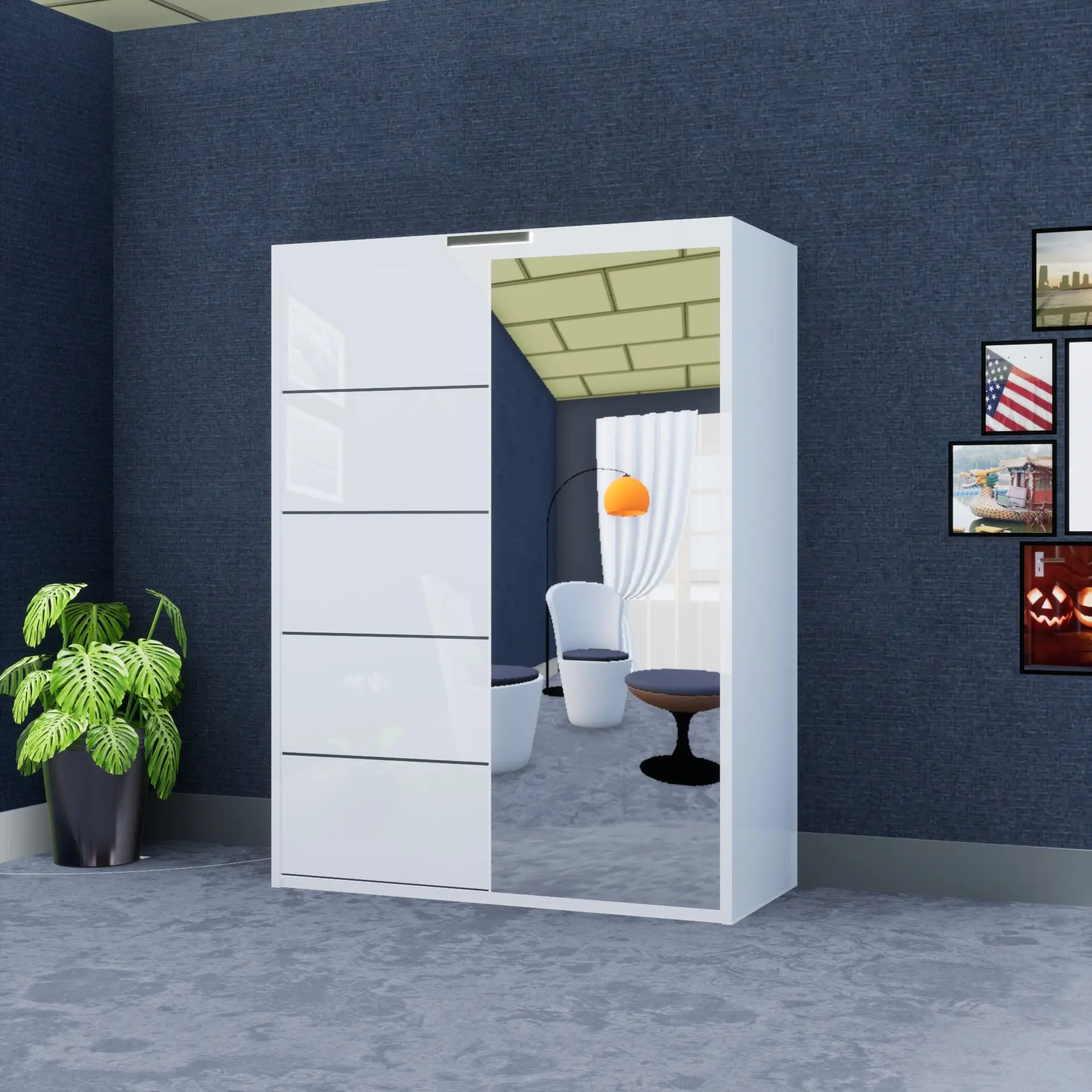 150cm Infinity Wardrobe (High Gloss)