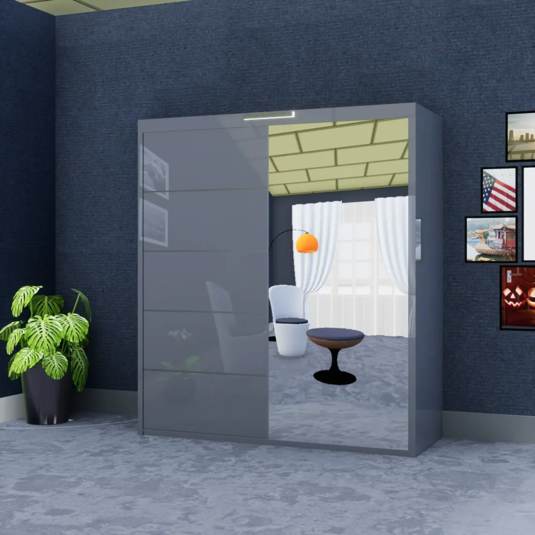 180cm Infinity Wardrobe (High Gloss)