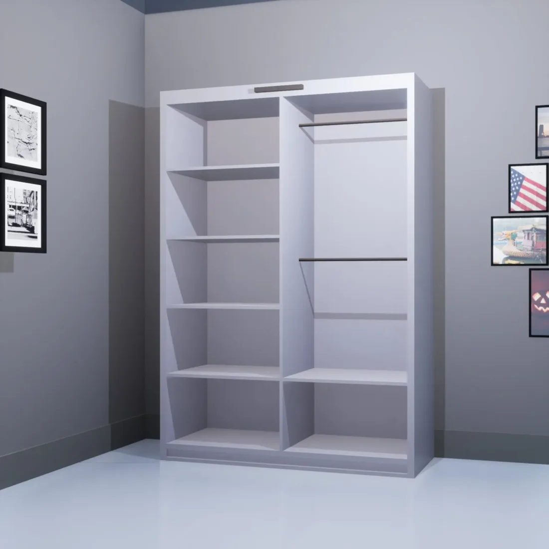 150cm Infinity Wardrobe (High Gloss) - Image 4