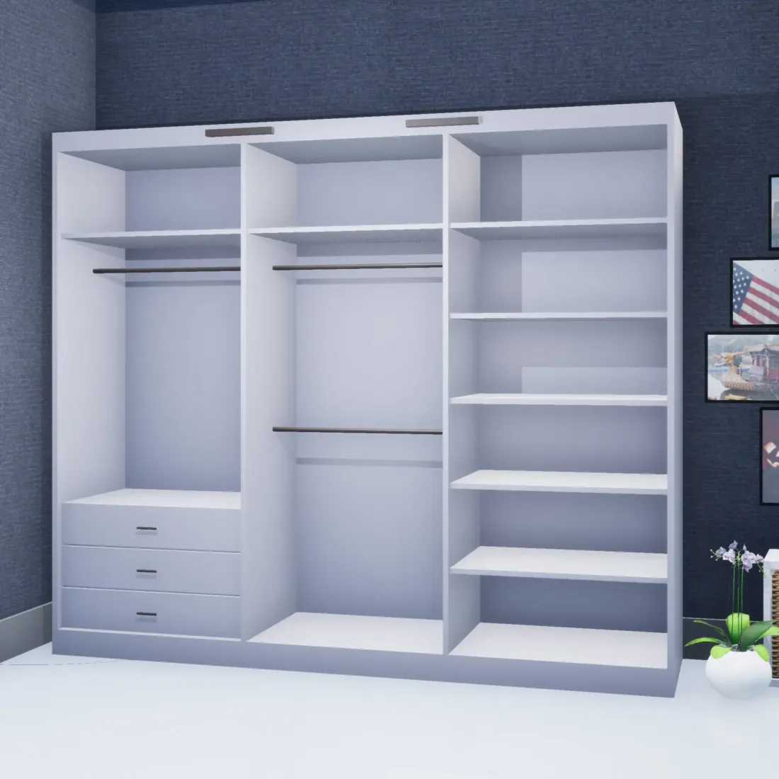 250cm Royal Wardrobe - Image 3